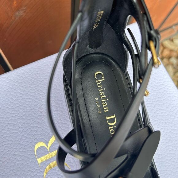 Dior L'amazone Leather Sandal, Black size 38.5EU NIB - Picture 8 of 16
